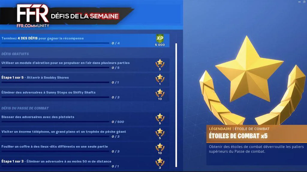 Défis Semaine 2 Saison 9