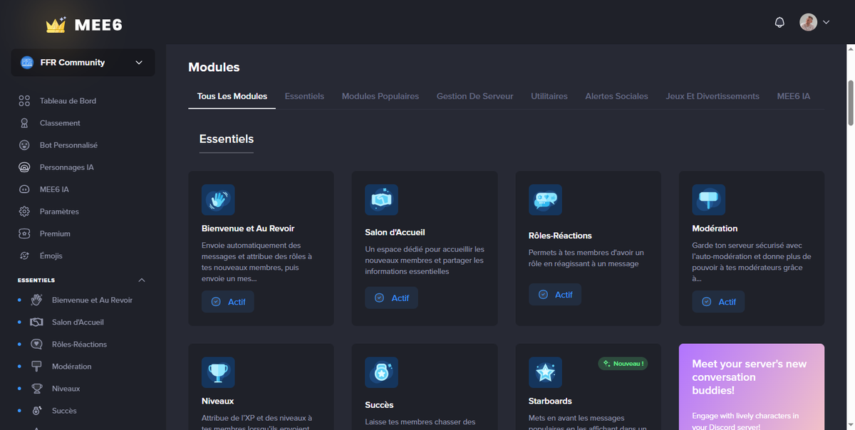 Bot Discord MEE6