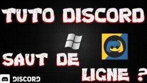 Comment sauter une ligne sur Discord