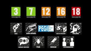 Le classement PEGI dans les jeux vidéos