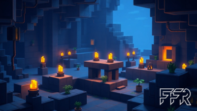 Visuel d'ambiance Minecraft illustrant Débuter l'enchantement sur Minecraft : table, lapis et enchantements utiles