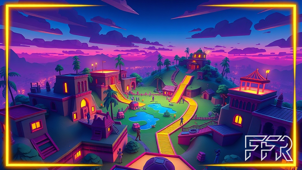 Visuel d'ambiance Fortnite illustrant Fortnite : la zone se ferme plus vite en fin de partie, moins de temps pour rotate