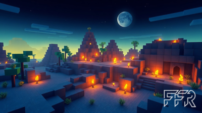 Visuel d'ambiance Minecraft illustrant Minecraft : Java Realms d&eacute;voile sa s&eacute;lection estivale &laquo; Monstrous Summer &raquo;