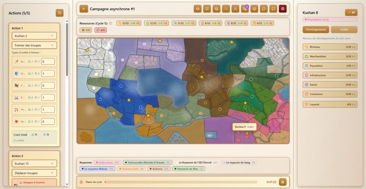 Monarcia - jeu de roleplay en ligne, gratuit et jouable sur navigateur - Visuel du jeu