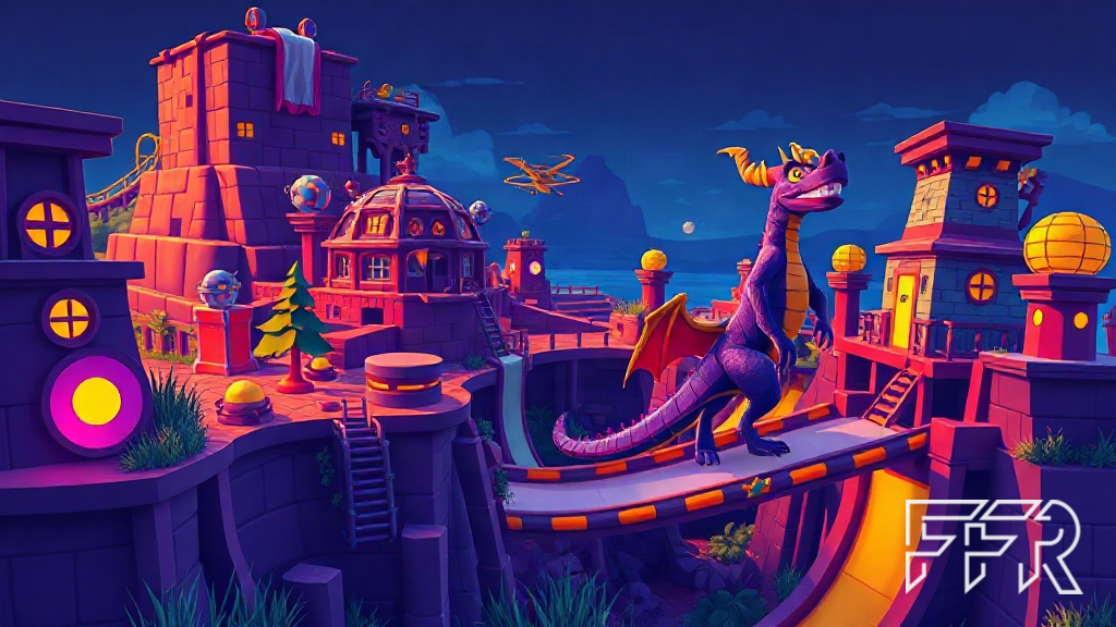 Visuel d'ambiance Fortnite illustrant Crash Bandicoot débarque sur Fortnite : où est passé Spyro le Dragon ?