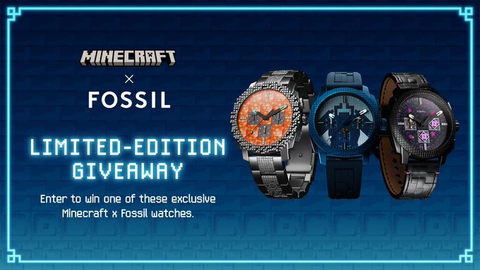 Concours Giveaway de Minecraft x Fossil