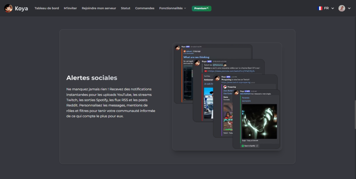 Fonctionnalités du bot Koya.gg sur Discord 4