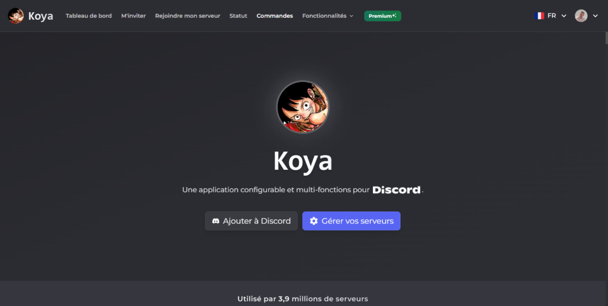 Koya - Application Discord pour la gestion des serveurs - [koya.gg]