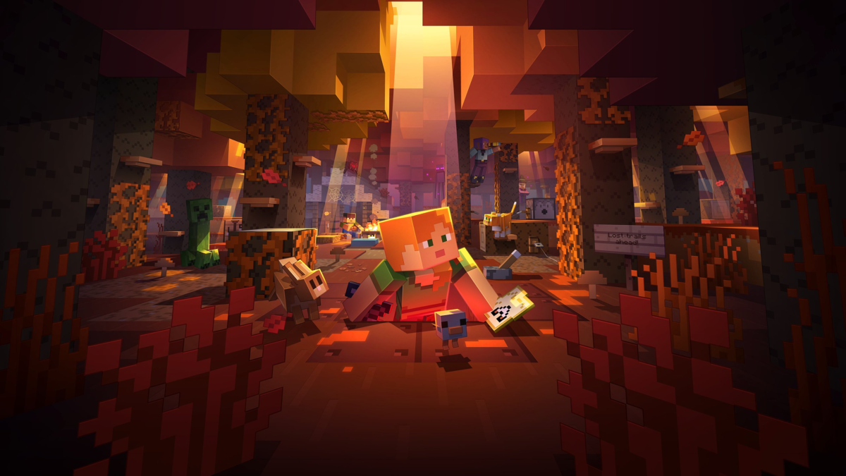 Visuel d'ambiance Minecraft illustrant Minecraft Bedrock : l'add-on AI Players simule le multijoueur sans amis ni connexion