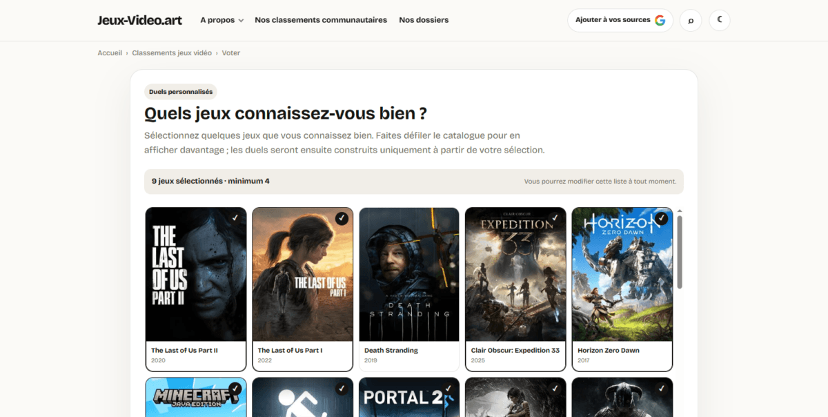 Votez pour les meilleurs jeux vidéo - [www.jeux-video.art]